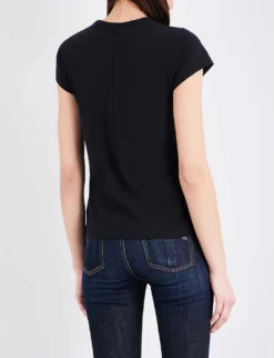 Rag & Bone Round Neck Cotton-jersey T-shirt -Reiss Shop 150 3004401 W272C32CH BLACK ALT02