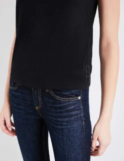 Rag & Bone Round Neck Cotton-jersey T-shirt -Reiss Shop 150 3004401 W272C32CH BLACK ALT05
