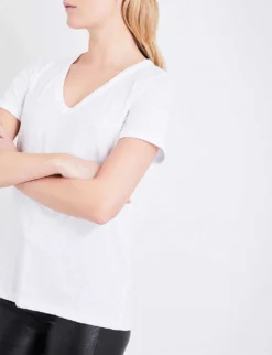 Rag & Bone V-neck Cotton-jersey T-shirt -Reiss Shop 150 3004401 W272C34CH BRIGHTWHITE ALT05