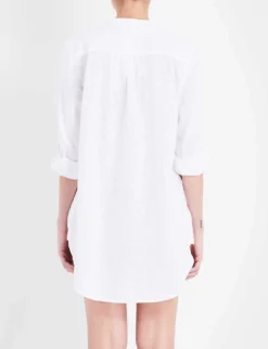 Seafolly Boyfriend Cotton Beach Shirt -Reiss Shop 186 3000714 52815TO WHITE ALT02