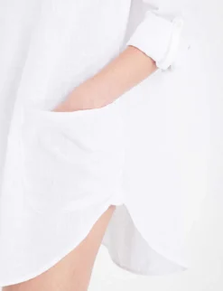 Seafolly Boyfriend Cotton Beach Shirt -Reiss Shop 186 3000714 52815TO WHITE ALT05