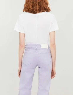 Paige Zaya V-neck Cotton And Modal-blend T-shirt -Reiss Shop 188 3002369 5008E881165 WHITE ALT02