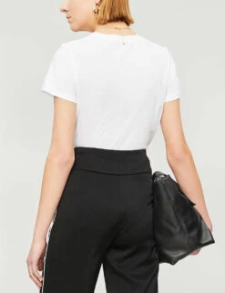 Vince Essential Round-neck Pima Cotton T-shirt -Reiss Shop 197 3004397 VR59183107 OPTICWHITE ALT02