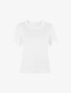 Whistles Rosa Double-trim Cotton-jersey T-shirt