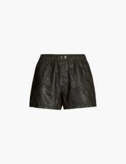 Zadig & Voltaire Textured Leather Shorts