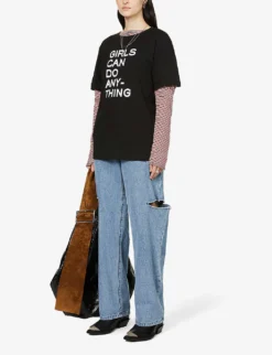 Zadig & Voltaire Bella Cotton-jersey T-shirt -Reiss Shop 669 10175 PWGTR1801F NOIR ALT01