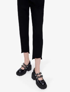 Maje D-ring Belt Twill Trousers -Reiss Shop 670 10082 MFPPA00156 BLACK ALT02