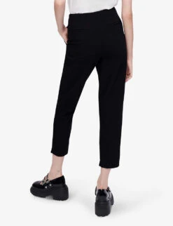 Maje D-ring Belt Twill Trousers -Reiss Shop 670 10082 MFPPA00156 BLACK ALT03