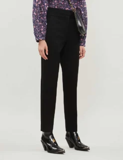 Sandro Tapered High-rise Stretch-woven Trousers 11 Sandro Tapered High-rise Stretch-woven Trousers -Reiss Shop 786 10081 SFPPA00315 BLACK