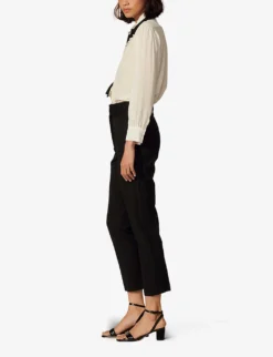 Sandro Tapered High-rise Stretch-woven Trousers 9 Sandro Tapered High-rise Stretch-woven Trousers -Reiss Shop 786 10081 SFPPA00315 BLACK ALT02