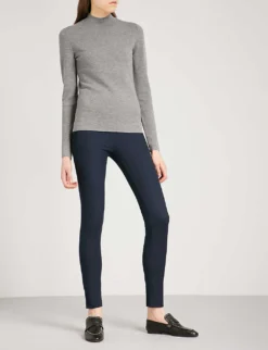 Joseph High-rise Slim-fit Stretch-gabardine Leggings -Reiss Shop 793 10038 JP0000490370 NAVY ALT01
