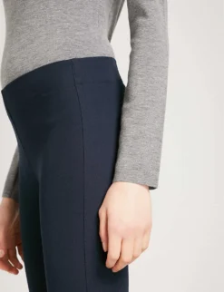 Joseph High-rise Slim-fit Stretch-gabardine Leggings -Reiss Shop 793 10038 JP0000490370 NAVY ALT05