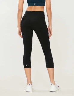 Sweaty Betty Power Cropped Stretch-jersey Leggings 8 Sweaty Betty Power Cropped Stretch-jersey Leggings -Reiss Shop 841 10092 SB4564PBLACK BLACK ALT02