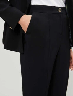 Ted Baker Tapered Crepe Trousers -Reiss Shop R00021991 BLACK ALT03