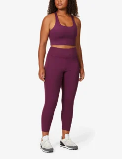 Girlfriend Collective Compressive 7/8 High-rise Stretch-jersey Leggings -Reiss Shop R00037908 PLUM ALT01