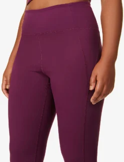 Girlfriend Collective Compressive 7/8 High-rise Stretch-jersey Leggings -Reiss Shop R00037908 PLUM ALT03