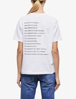 THE KOOPLES Logo-print Cotton-jersey T-shirt -Reiss Shop R00048470 WHI01 ALT03