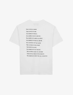 THE KOOPLES Logo-print Cotton-jersey T-shirt -Reiss Shop R00048470 WHI01 ALT04