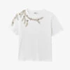Sandro Rhinestone-embellished Cotton T-shirt