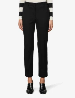 Joseph Coleman Stretch-gabardine Straight Leg Trousers -Reiss Shop R00060270 BLACK ALT02