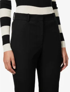 Joseph Coleman Stretch-gabardine Straight Leg Trousers -Reiss Shop R00060270 BLACK ALT04