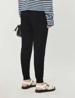 Whistles Mid-rise Stretch-jersey Jogging Bottoms -Reiss Shop R00108098 BLACK ALT02