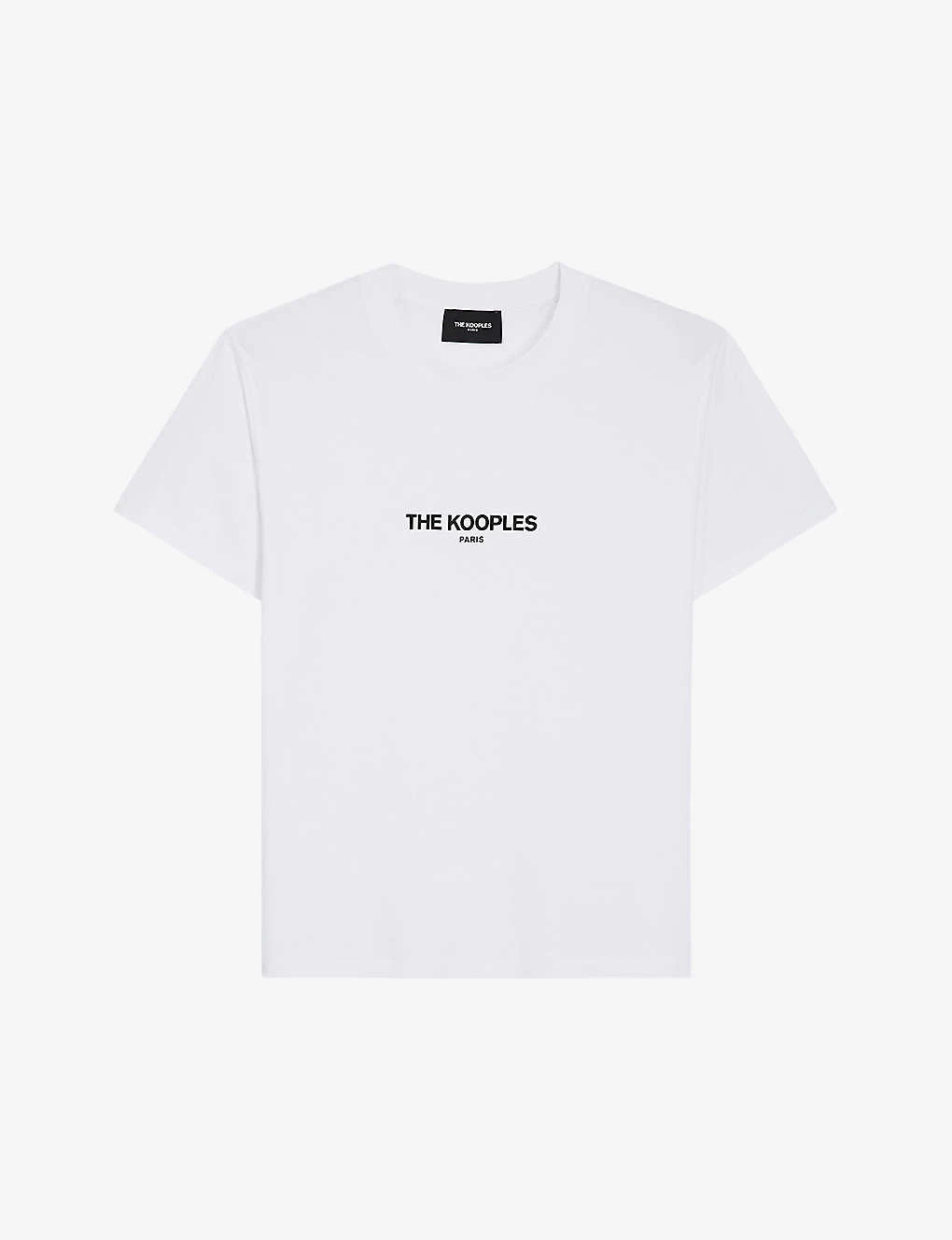 THE KOOPLES Brand-print Cotton-jersey T-shirt 1 THE KOOPLES Brand-print Cotton-jersey T-shirt