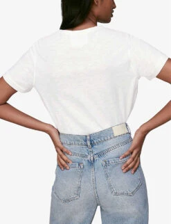 Whistles Emily Ultimate Relaxed-fit Cotton T-shirt -Reiss Shop R03642513 WHITE ALT02