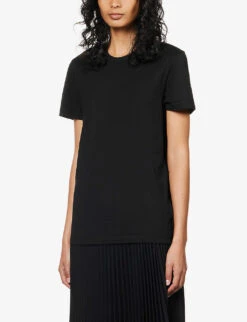 Joseph Round Neck Cotton T-shirt -Reiss Shop R03653769 BLACK ALT02