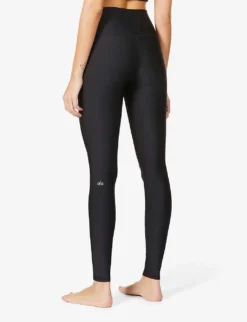 Airlift High-rise Stretch-knitted Leggings -Reiss Shop R03654196 BLACK ALT02