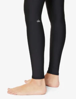 Airlift High-rise Stretch-knitted Leggings -Reiss Shop R03654196 BLACK ALT03