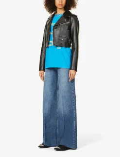 Fergus For Oxfam X Bay Garnett Vintage Cotton-jersey T-shirt -Reiss Shop R03670943 BLUE ALT01