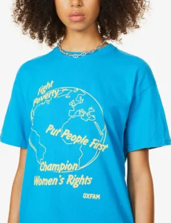 Fergus For Oxfam X Bay Garnett Vintage Cotton-jersey T-shirt -Reiss Shop R03670943 BLUE ALT03