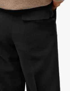 Whistles Fionn Mid-rise Wide-leg Stretch Wool-blend Trousers -Reiss Shop R03678722 BLACK ALT03