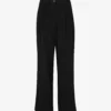 Whistles Fionn Mid-rise Wide-leg Stretch Wool-blend Trousers