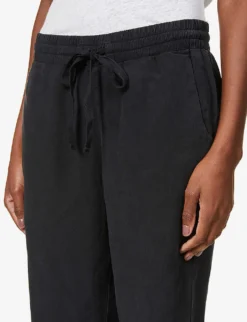 Easy Cropped Mid-rise Woven Jogging Bottoms 9 Easy Cropped Mid-rise Woven Jogging Bottoms -Reiss Shop R03685514 VINTAGEBLACK ALT03