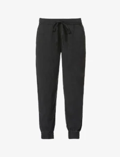 Easy Cropped Mid-rise Woven Jogging Bottoms