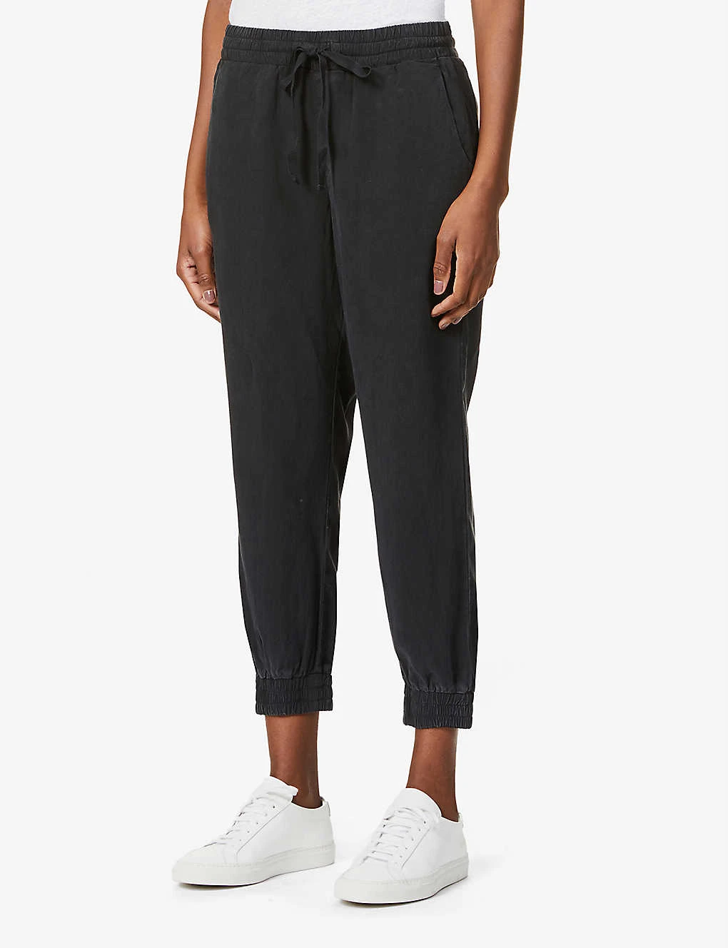 Easy Cropped Mid-rise Woven Jogging Bottoms 2 Easy Cropped Mid-rise Woven Jogging Bottoms - Image 2