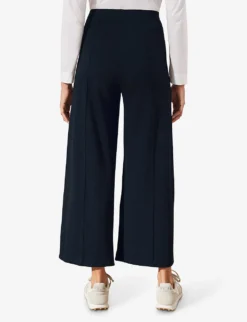 Pleated High-rise Jersey Trousers -Reiss Shop R03698656 NAVY ALT03