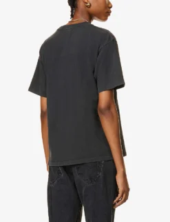 ANINE BING Tiger Graphic-print Cotton-jersey T-shirt -Reiss Shop R03699184 BLACK ALT02