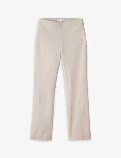 Straight Mid-rise Organic Cotton-stretch Trousers