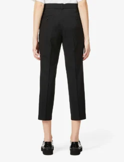 THEORY Treeca Cropped Slim-leg Mid-rise Stretch-wool Trousers -Reiss Shop R03725462 BLACK ALT02