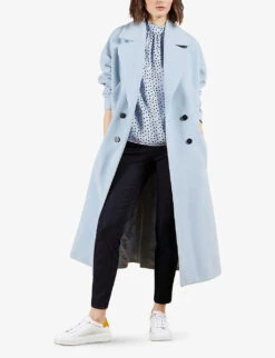 Ted Baker Cayla Seam-detail Slim-fit Cotton Trousers -Reiss Shop R03735235 NAVY ALT03