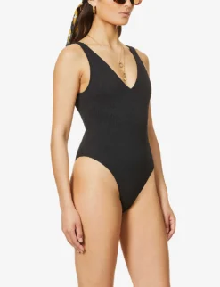 Seafolly Sea Dive V-neck Swimsuit 7 Seafolly Sea Dive V-neck Swimsuit -Reiss Shop R03740442 BLACK ALT02