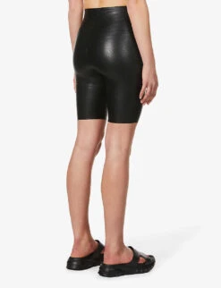 Commando Fitted High-rise Faux-leather Shorts -Reiss Shop R03742244 BLACK ALT03