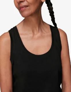 Whistles Easy Round Neck Cotton Vest -Reiss Shop R03749399 BLACK ALT03