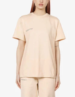 Text-print Organic-cotton-and Seaweed-blend T-shirt 7 Text-print Organic-cotton-and Seaweed-blend T-shirt -Reiss Shop R03751956 SAND ALT02