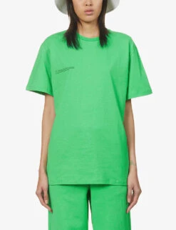 Text-print Organic-cotton T-shirt 7 Text-print Organic-cotton T-shirt -Reiss Shop R03752029 JADEGREEN ALT02