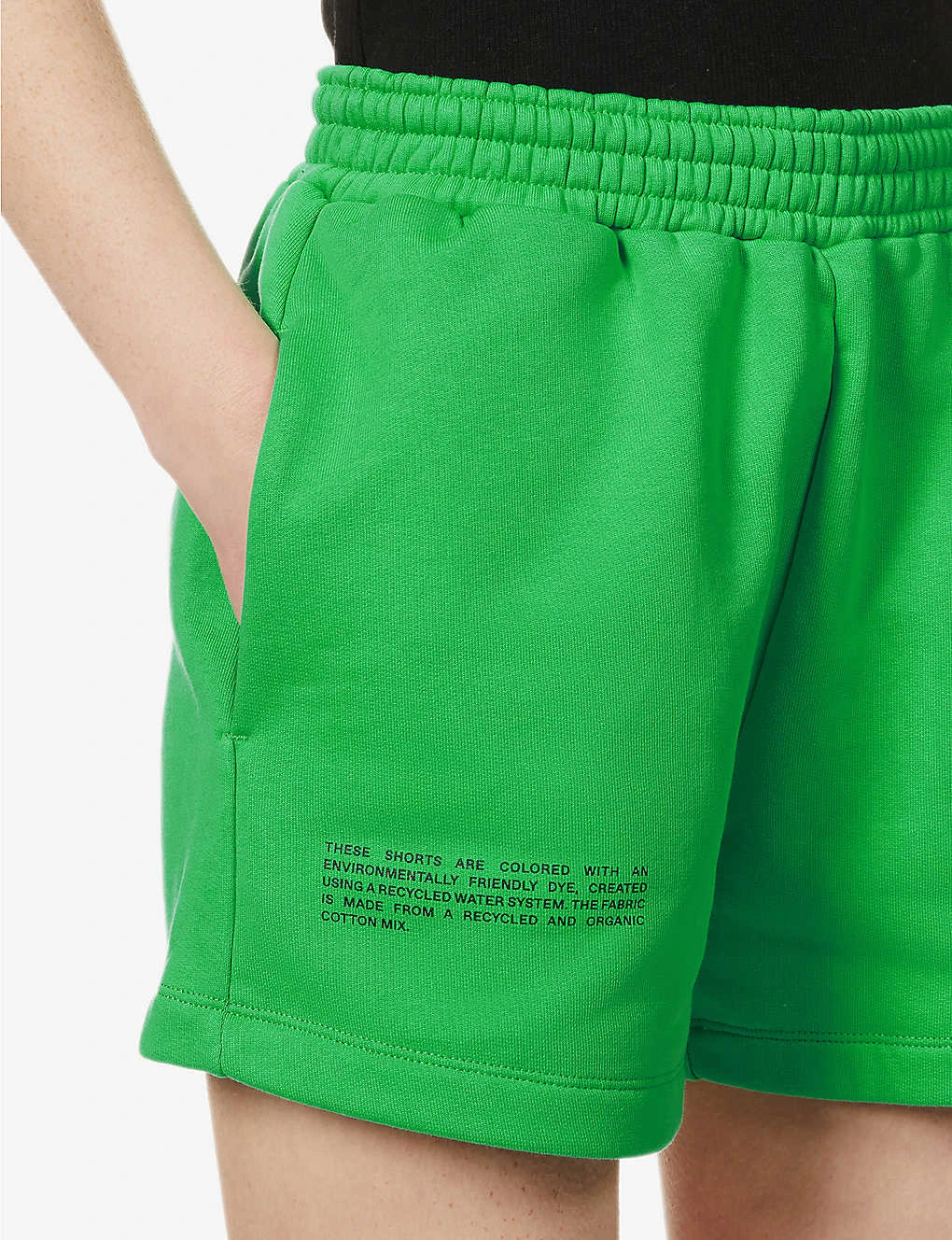Text-print Mid-rise Recycled And Organic-cotton Shorts 5 Text-print Mid-rise Recycled And Organic-cotton Shorts - Image 5