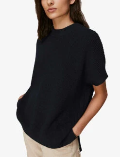 Whistles Round-neck Ribbed Cotton Tunic 7 Whistles Round-neck Ribbed Cotton Tunic -Reiss Shop R03769045 NAVY ALT03